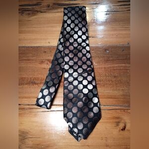 Merona Black and Gold Polka Dot Tie